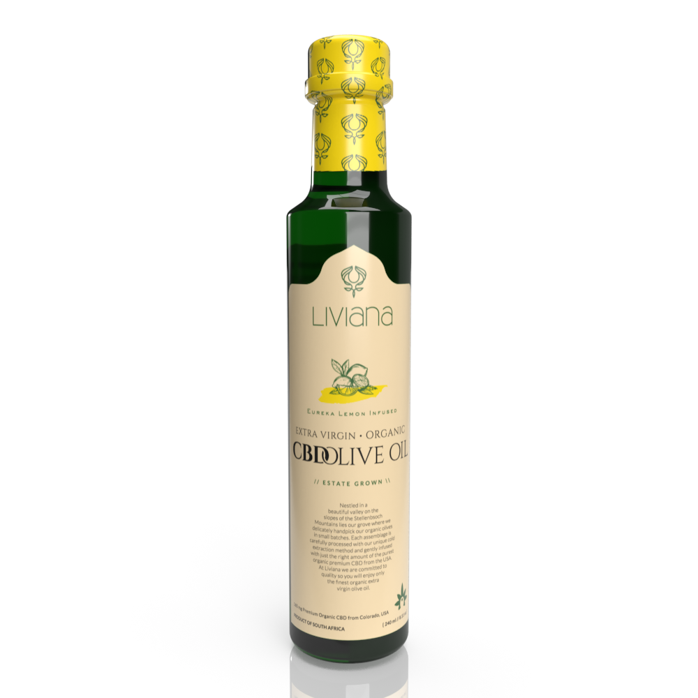 Liviana CBD Infused Extra Virgin Olive Oil - Eureka Lemon Infused 240ml